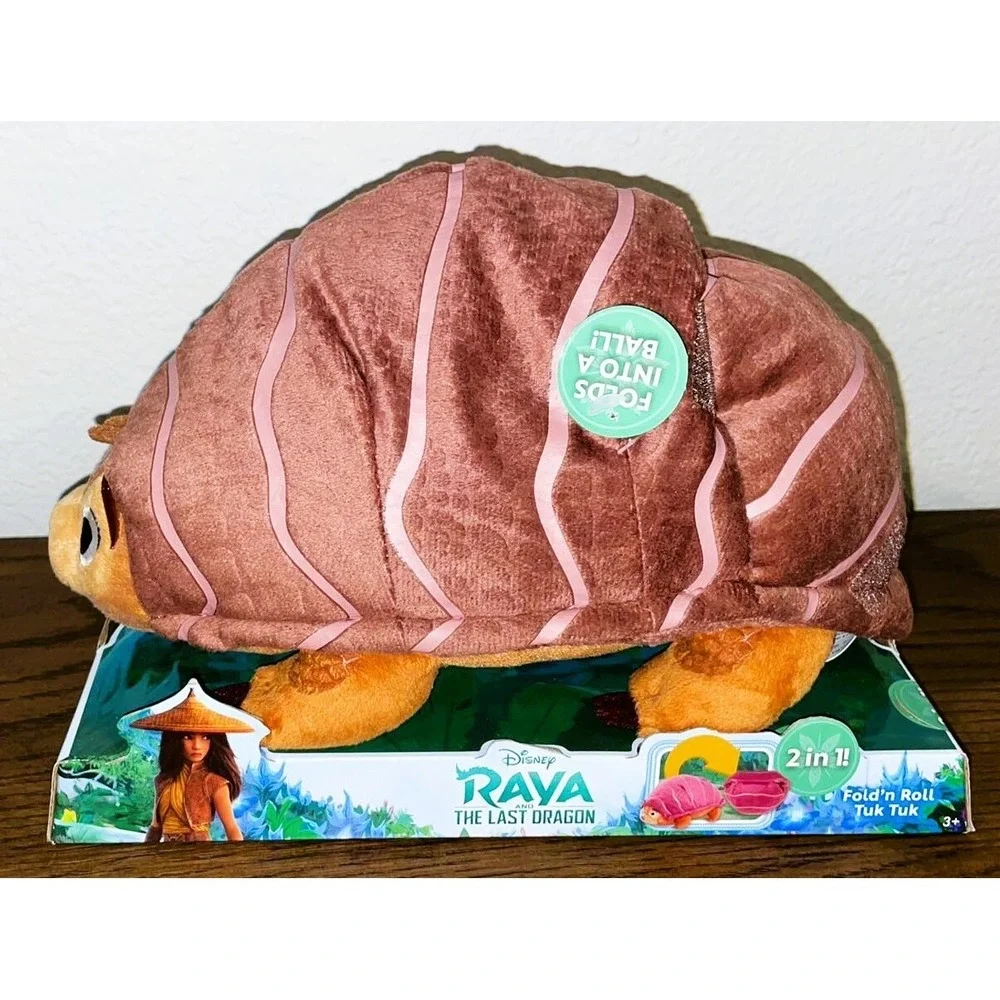 New Disney Store Raya the Last Dragon Fold n' Roll Tuk Tuk Stuffed 12